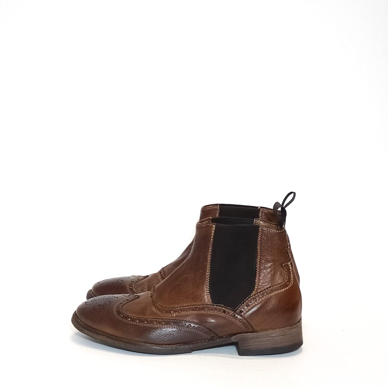 Stivaletto uomo in pelle Pelletteria Allegrini Filippo 5244 Marrone - Pelletteria Allegrini