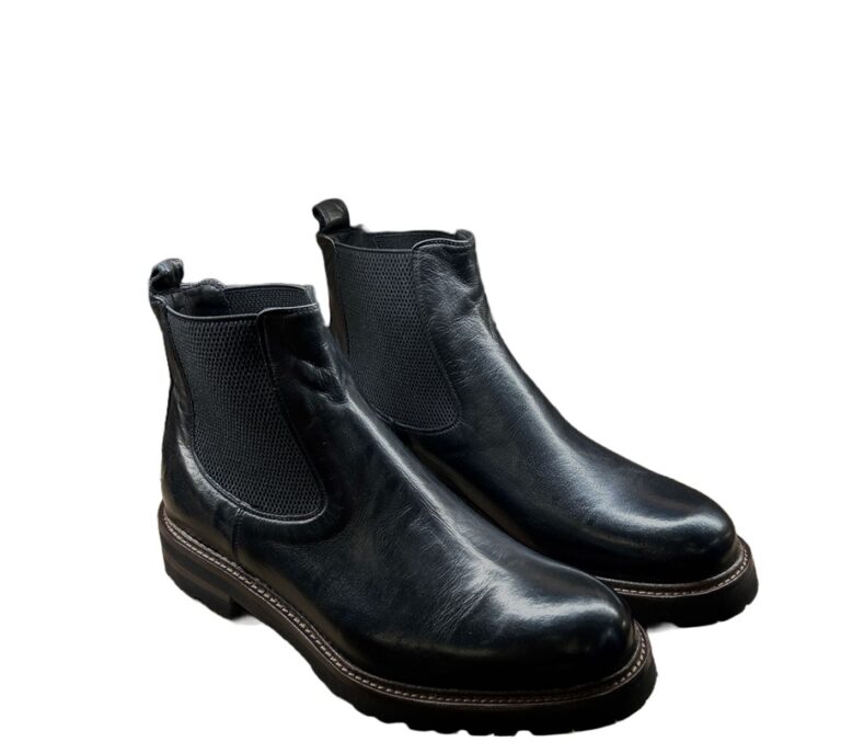 Stivaletto uomo in pelle Pelletteria Allegrini Filippo ANGIUS Nero - Pelletteria Allegrini