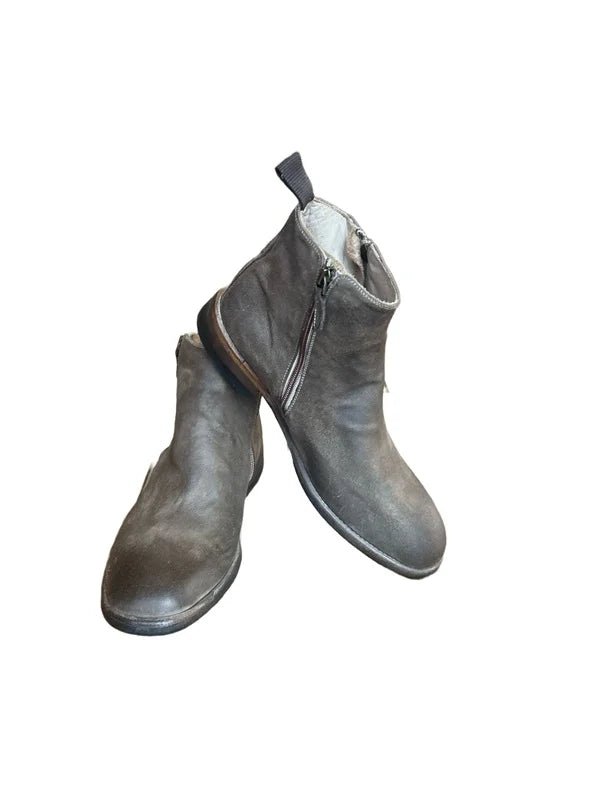 Stivaletto uomo in pelle rovesciata Pelletteria Allegrini Filippo 5232 Corda - Pelletteria Allegrini