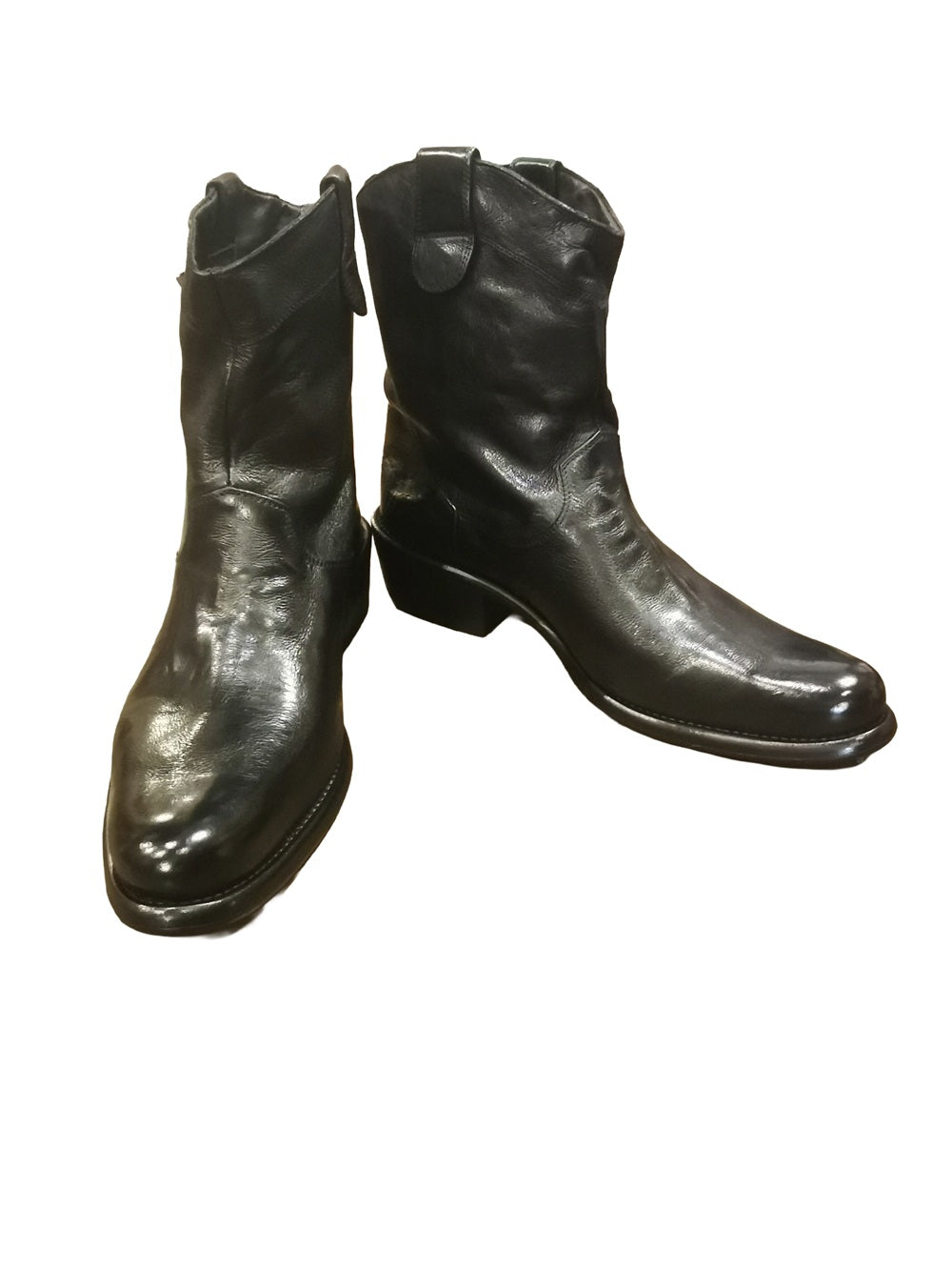 Texano uomo in pelle di bufalo Pelletteria Allegrini Filippo E450 Nero