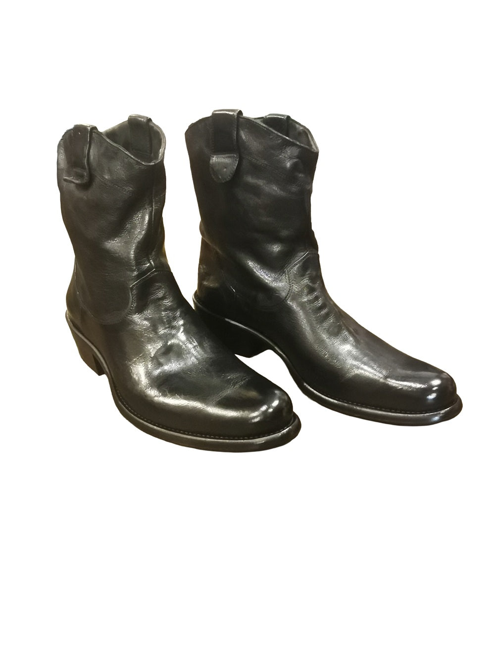 Texano uomo in pelle di bufalo Pelletteria Allegrini Filippo E450 Nero