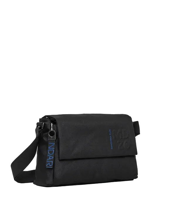 Tracolla c/patta in tessuto MD Mandarina Duck P10QMT28 Nero - Pelletteria Allegrini