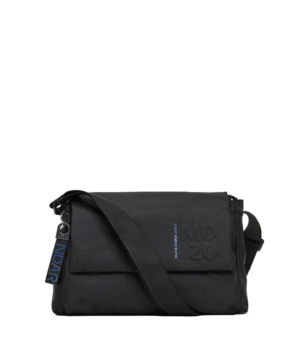 Tracolla c/patta in tessuto MD Mandarina Duck P10QMT28 Nero - Pelletteria Allegrini