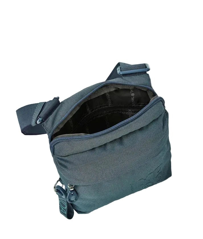 Tracolla in tessuto MD20 Mandarina Duck P10QMT04 Blue wing - Pelletteria Allegrini