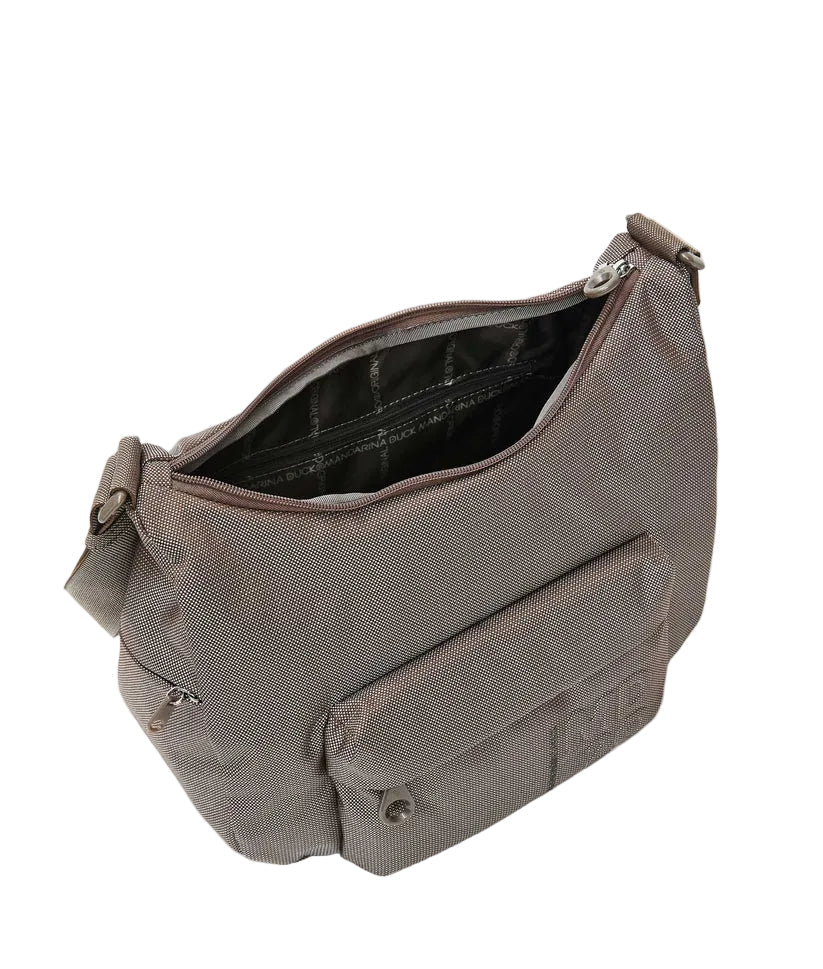 Tracolla in tessuto MD20 Mandarina Duck P10QMT56 Taupe - Pelletteria Allegrini