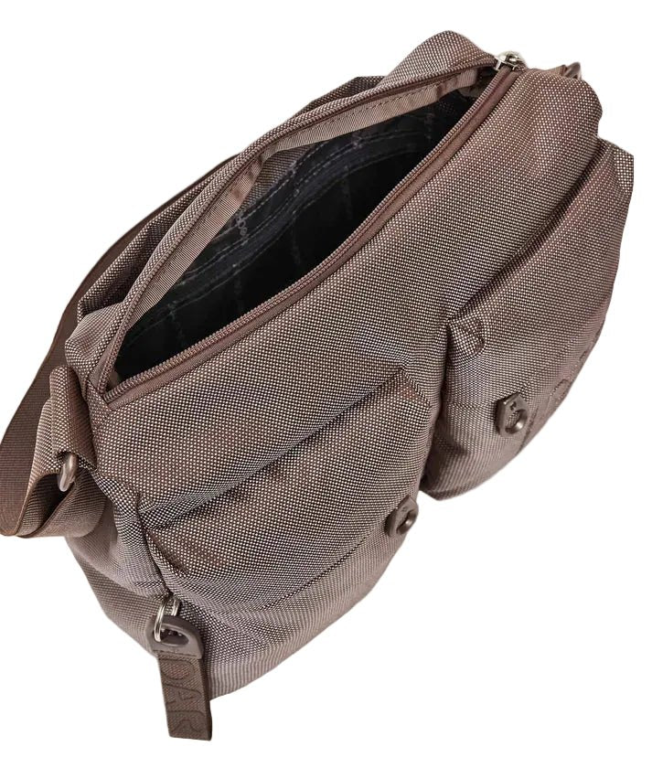 Tracolla in tessuto MD20 Mandarina Duck P10QMTT5 Taupe - Pelletteria Allegrini