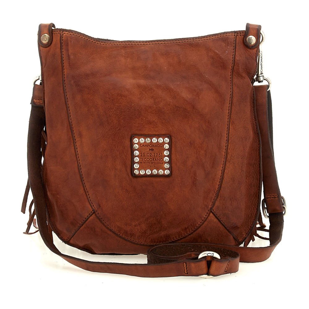 Tracollina con frange Campomaggi C035340ND - X2797 Cognac - Pelletteria Allegrini