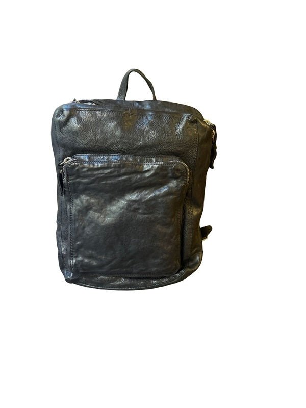 Zaino Arenite in pelle Campomaggi C041240ND X2298 NERO - Pelletteria Allegrini