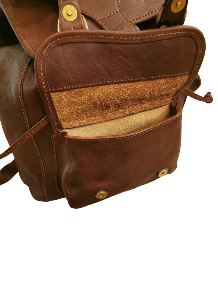 Zaino in cuoio I Medici 63/6800 testa di moro - Pelletteria Allegrini