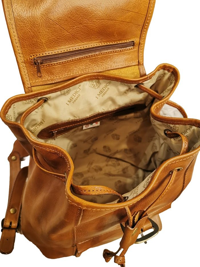 Zaino in cuoio I Medici 63/7000 marrone - Pelletteria Allegrini