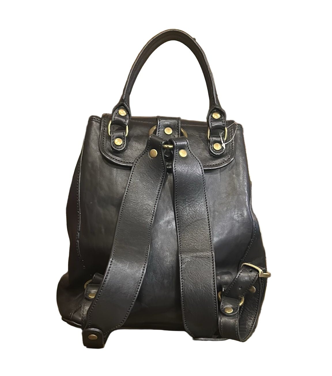 Zaino in cuoio I Medici 63/7000 nero - Pelletteria Allegrini