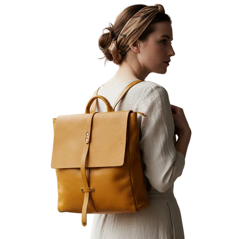 Zaino in pelle Bruno Rossi R22 Biscotto - Pelletteria Allegrini