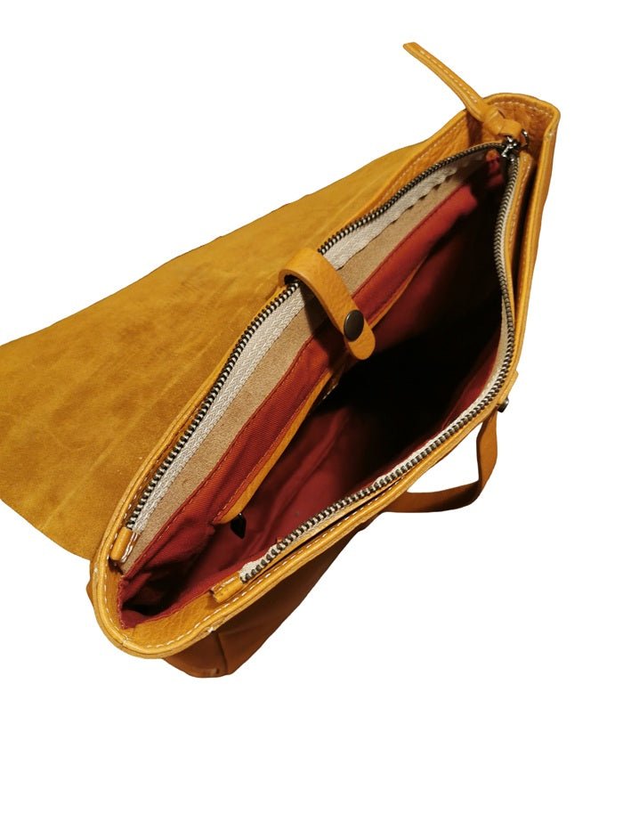 Zaino in pelle Bruno Rossi R22 Biscotto - Pelletteria Allegrini