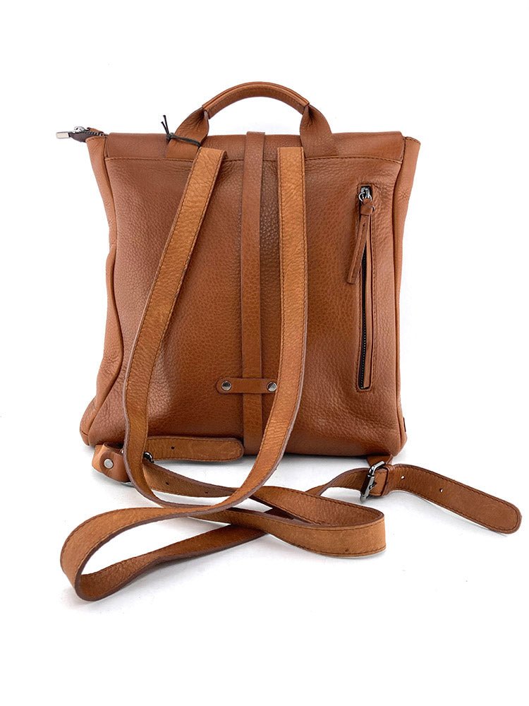 Zaino in pelle Bruno Rossi R22 Brandy - Pelletteria Allegrini