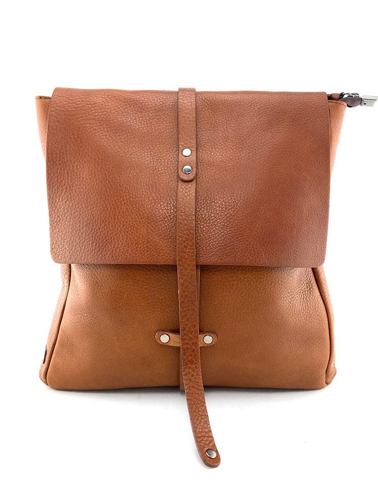 Zaino in pelle Bruno Rossi R22 Brandy - Pelletteria Allegrini