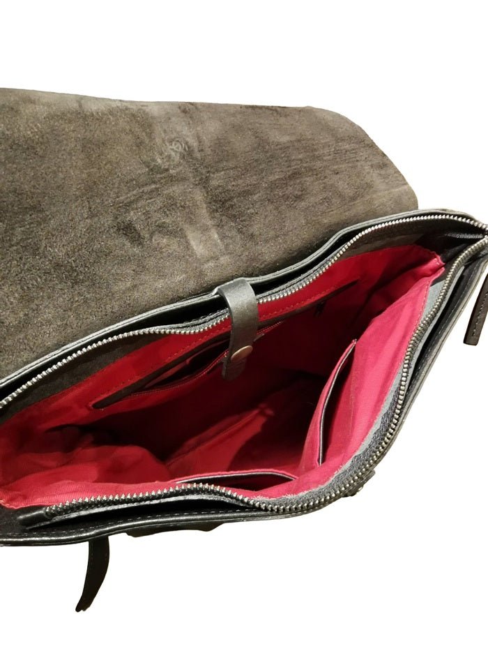 Zaino in pelle Bruno Rossi R22 Nero - Pelletteria Allegrini