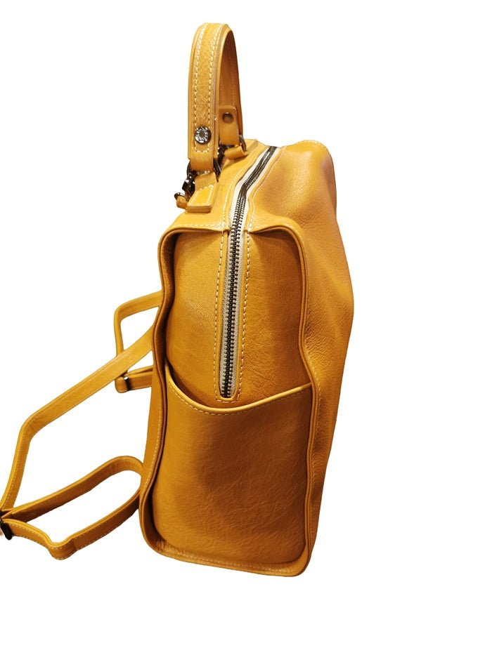 Zaino in pelle Bruno Rossi R342/P Biscotto - Pelletteria Allegrini