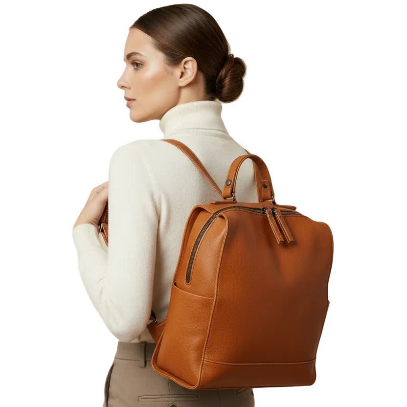 Zaino in pelle Bruno Rossi R342/P Brandy - Pelletteria Allegrini