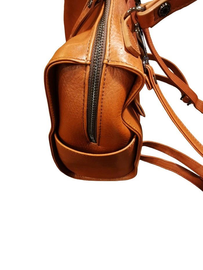 Zaino in pelle Bruno Rossi R342/P Brandy - Pelletteria Allegrini