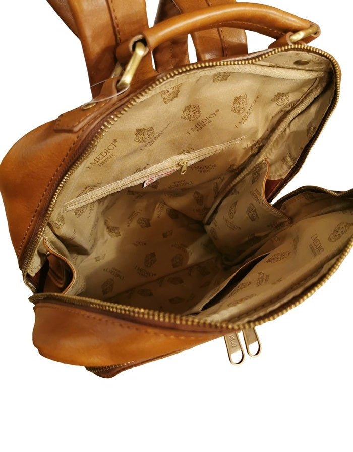Zaino in pelle I Medici 63/681 Marrone - Pelletteria Allegrini