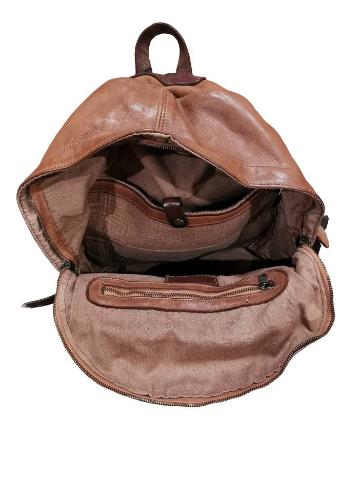 Zaino in pelle Pelletteria Allegrini Filippo 890 Marrone - Pelletteria Allegrini