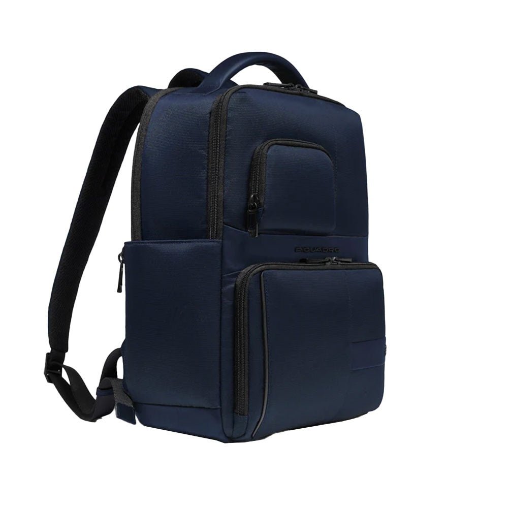 Zaino in tessuto e pelle porta pc 14" Piquadro CA6238W129 Blu - Pelletteria Allegrini