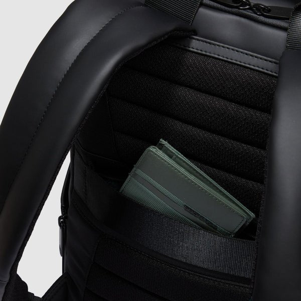 Zaino in tessuto gommato Piquadro CA6465C2OW Nero - Pelletteria Allegrini