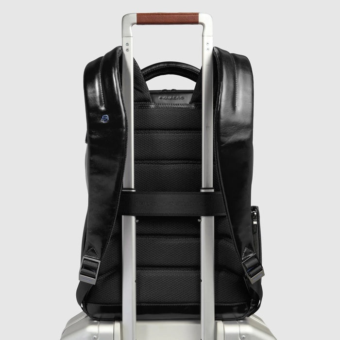 Zaino uomo fast - check porta pc 14" Piquadro CA6858B2 Nero - Pelletteria Allegrini